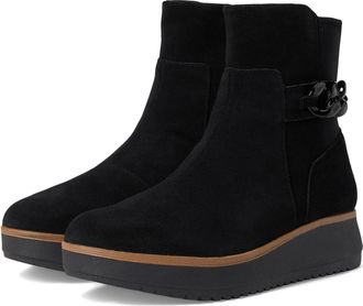 Clarks Womens Zylah Rose Boot, Color Black Suede, Size: 6 UK Wide