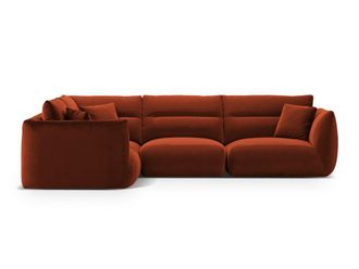 CXL by Christian Lacroix Sof&aacute; esquinero izquierdo 5 plazas de terciopelo caoba