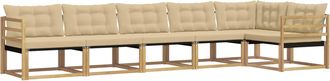vidaXL Conjunto De Sof&aacute;s De Exterior 6 Uds. Y Beige Vidaxl