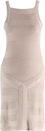 Dior Christian Dior Beige Boutique Woven Silk Knitted Dress Size S