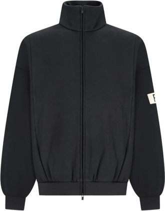 Fear of God Track Jacket - Heren - Vesten met rits - Zwart - L - Katoen - Hoodies & sweatvesten