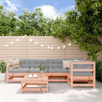 vidaXL Juego De Muebles De Jard&iacute;n 6 Pzas Madera Maciza Abeto Douglas Vidaxl
