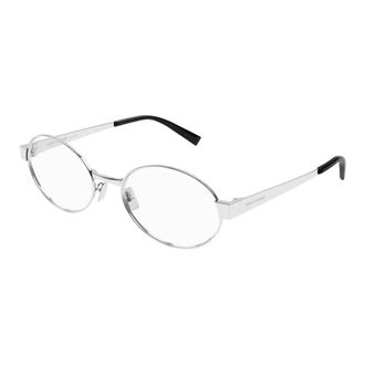 Saint Laurent Glasses, female, Gray, 55 MM, Round Metal Optical Frame