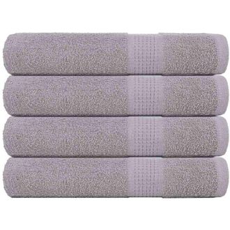 vidaXL Asciugamani 4 pz Grigio 100x200 cm 360 g/m&sup2; 100% Cotone - Vidaxl