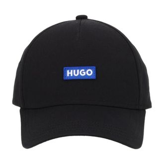 HUGO BOSS Katoenen keperpet Cap met logopatch - Heren - Petten - Zwart - ONE Size - Katoen - Accessoires
