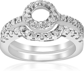 Pompeii3 1/2ct White Gold Diamond Engagement 14K Ring Setting Size Selectable