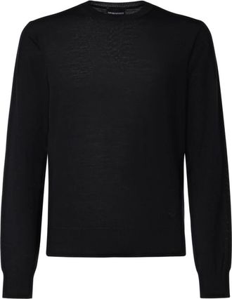 Emporio Armani Jersey de punto con cuello redondo - Knitwear - Hombre - Negro - 2XL