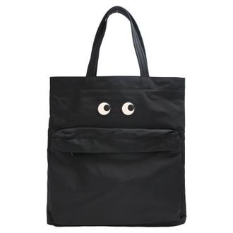 Anya Hindmarch I am a Plastic Bag Tote Bag in Black Nylon