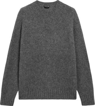 Tom Ford Round-neck Truien - Heren - Ronde hals truien - Grijs - M - Truien & Vesten