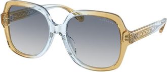 Coach HC8395U CR614 581435 Womens Sunglasses Blue Size 54