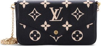 Louis Vuitton Felicie Pochette crossbodytas met monogramprint - Zwart