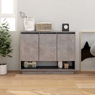 vidaXL Vidaxl - Aparador De Madera Contrachapada Gris Hormig&oacute;n 97x31x75 Cm
