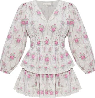 LoveShackFancy Abito Mellini - Bianco