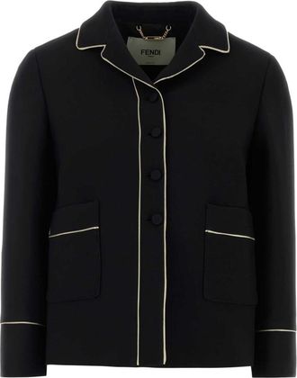 Fendi Black Shirt Collar Jacket