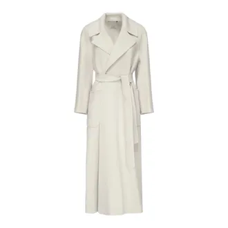 Max Mara Belted Coats, female, White, XS, Belted Coat