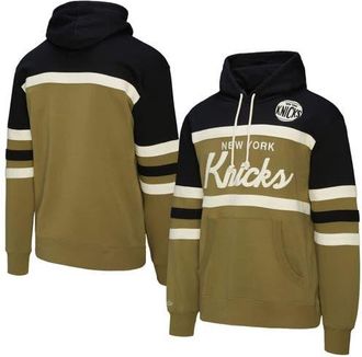 Mitchell & Ness Mens Mitchell & Ness Olive/Black New York Knicks Double Clutch Head Coach Hoodie at Nordstrom, Size Medium