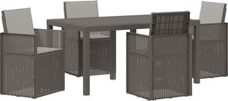 vidaXL Conjunto De Comedor De Jard&iacute;n 5 Uds. Gris Claro Pp Vidaxl