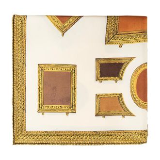 Versace Silky Scarves, unisex, Multicolor, Size: ONE SIZE Printed Silk Twill Scarf 70 cm