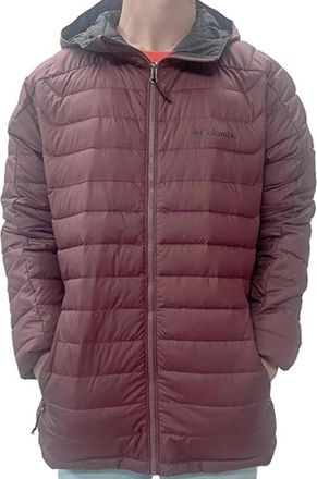 Columbia White Out II Puffer Jacket Mens Red Omni Heat Full Zip KFC433