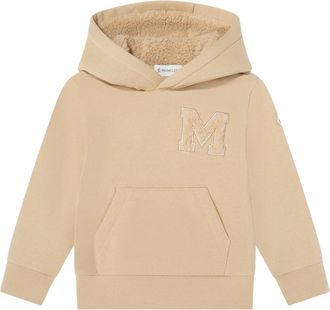 Moncler Kids Sweatshirts, male, Beige, 6 Y, Logo Hoodie