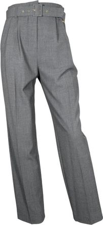 Kaos Rechte pijp broek met bijpassende riem in Grijs - Dames - Wijde Broeken - Grijs - 2XS - Polyester - Broeken