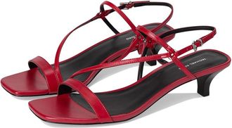 Michael Kors Selina Kitten Sandals Womens Dress Sandals Crimson : 7.5 M, Leather