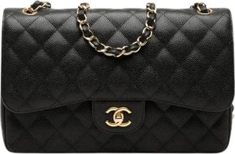Chanel Pre-owned Double Flap Shoulder Bag - Dames - Vintage Schoudertas - Zwart - ONE Size - Leer - Vintage