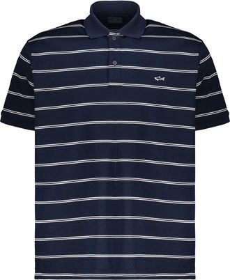 Paul & Shark Gestreept poloshirt met logo - Heren - Polos - Blauw - M - Katoen - Tops