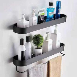 OEM [nunca Usado] Estante De Ducha, Estante De Pared Negro, Toallero De Cocina, Estante De Ba&ntilde;o, Cesta De Almacenamiento Para Ducha, Organizador De Cocina