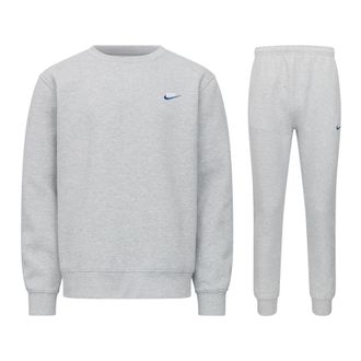 Nike Mens Sportswear Club Mens Fleece Crew Tracksuit in Grey Cotton - Size X-Large