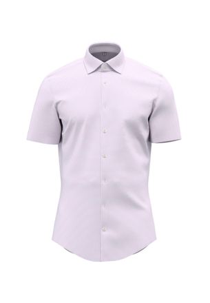 Seidensticker Businesshemd SEIDENSTICKER Shaped, Herren, Gr. M (40), normale &Auml;rmell&auml;ngen, lila (flieder), 100% Baumwolle, unifarben, tailored fit, gerader Abschluss