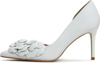 Cesare Gaspari Stiletto Pumps Anouk met Hoge Hak - Wit - Dames - Pumps - Wit - 41 EU - Leer - Schoenen