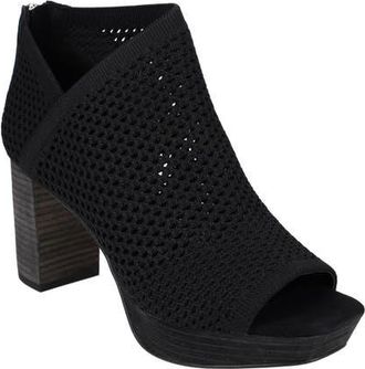 Pelle Moda Aurel Open Toe Platform Bootie in Black at Nordstrom, Size 6.5