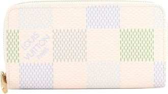 Louis Vuitton Blue Limited Edition Damierlicious Giant Zippy Wallet (Authentic Pre-Loved)