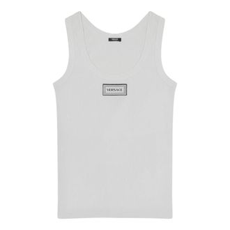 Versace Tops, Dames, Wit, XS, Katoen, Tanktop
