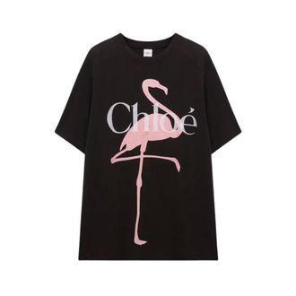 Chloé Mujer, Camisetas, Negro, Talla: S