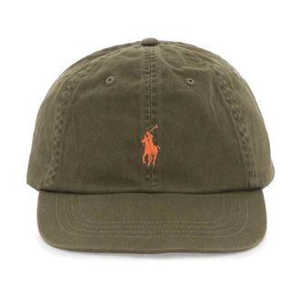 Polo Ralph Lauren Caps, unisex, Green, Size: ONE SIZE Classic Baseball Cap Cotton Twill Embroidered