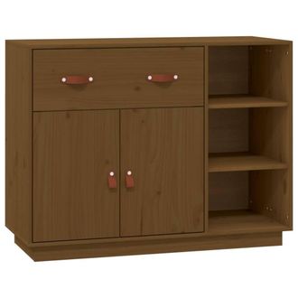 Berkfield Home Sideboard Honey Brown 98.5x40x75 cm Solid Wood Pine