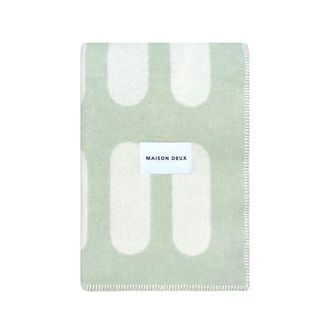 Maison Deux Cubics Blanket in Medium Green at Nordstrom