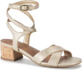 BareTraps Vivian Block Heel Sandal in Light Gold at Nordstrom Rack, Size 9.5