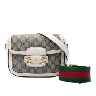 Gucci Pre-owned Gucci Small GG Supreme Web Horsebit 1955 Crossbody Ladies 72ZRWXXLUKINW5RP