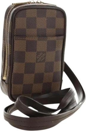 Louis Vuitton Pre-owned Pouch - Dames - Vintage Schoudertas - Bruin - ONE Size - Leer - Vintage