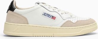 Autry Medalist Trainer In White/Black Leather And Suede