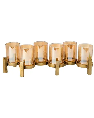 Tozai Home Home Set Of 6 Luster Candle Decorative Centerpieces