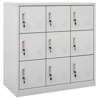 Berkfield Home Locker Cabinet Light Grey 90x45x92.5 cm Steel