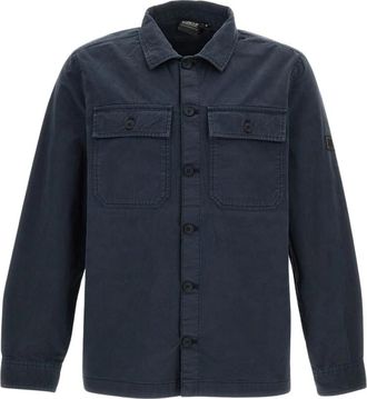 Barbour Arlo Overshirt - Heren - Zomerjassen - Blauw - 2XL - Katoen - Jassen