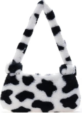 Generic Womens Plush Bags Plush Bag Fashion Women Mini Shoulder Bags Female Winter Underarm Tote Small Purses