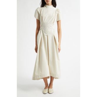 3.1 Phillip Lim Puff Sleeve Midi Dress in Stone at Nordstrom, Size 2