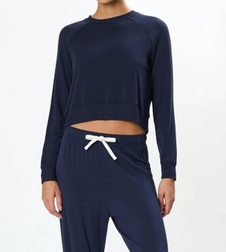 SPLITS59 Brooks Fleece Long Sleeve Sweatshirt In Indigo