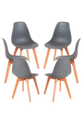 Regalos Miguel Packs Sillas Comedor - Pack 6 Sillas Kelen - Gris Oscuro